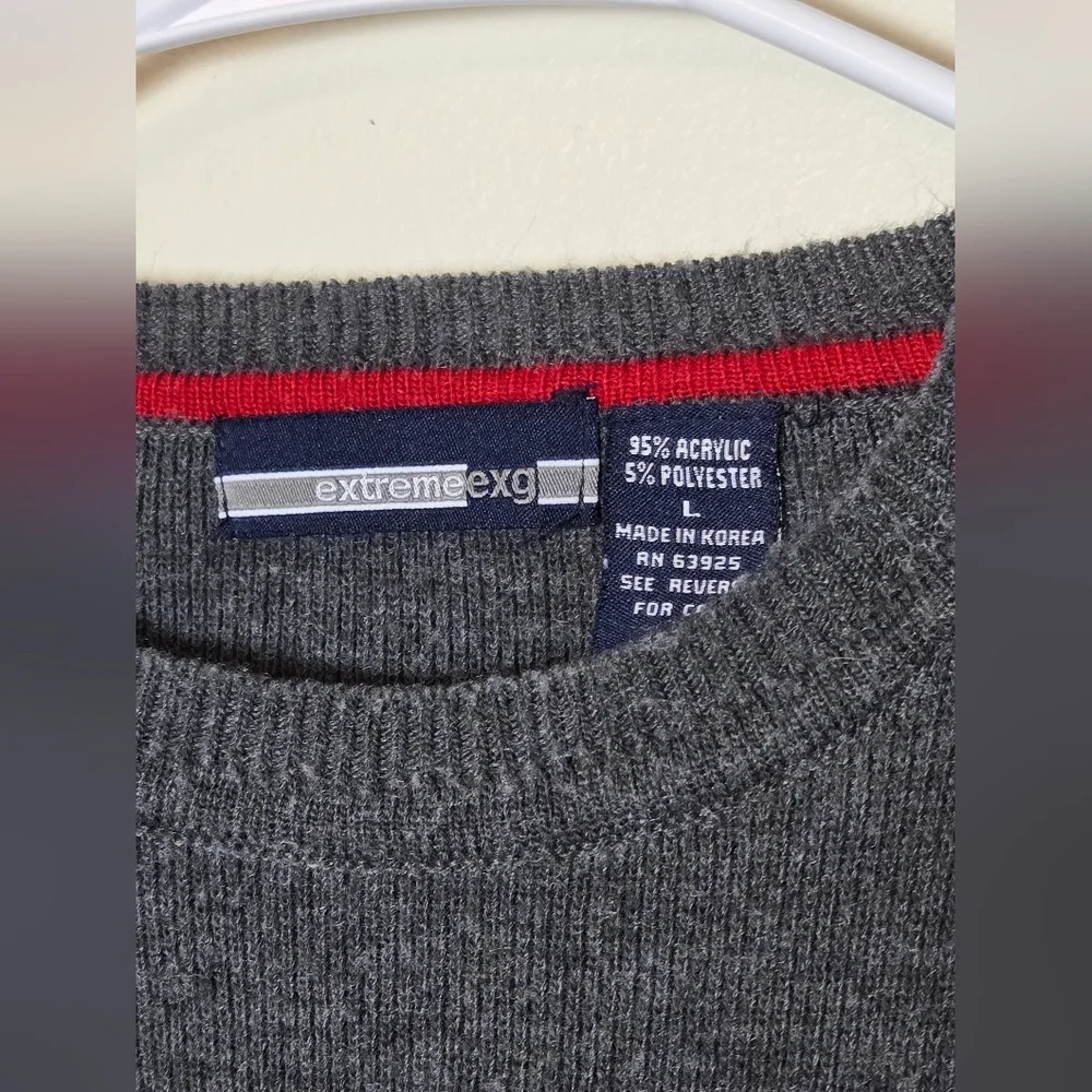 Vintage‎ Y2K Extreme EXG Grunge Skater Style Crewneck Sweater, Size Large